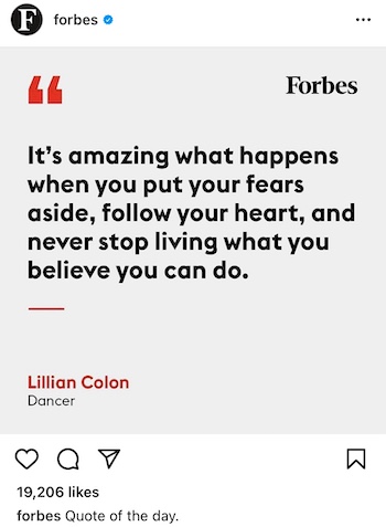Forbes Inspirational Quote Instagram 