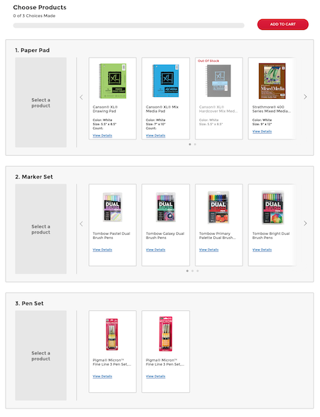 michaels choose product bundle