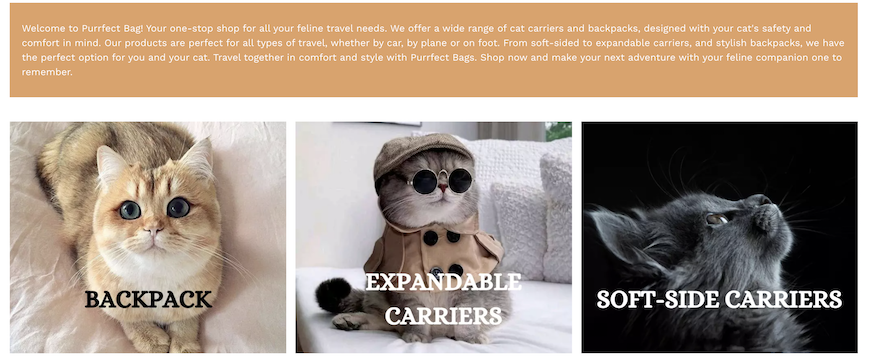 purrfect bag evolup website