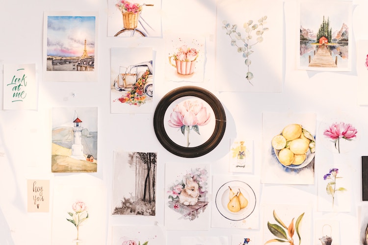 watercolor wall art