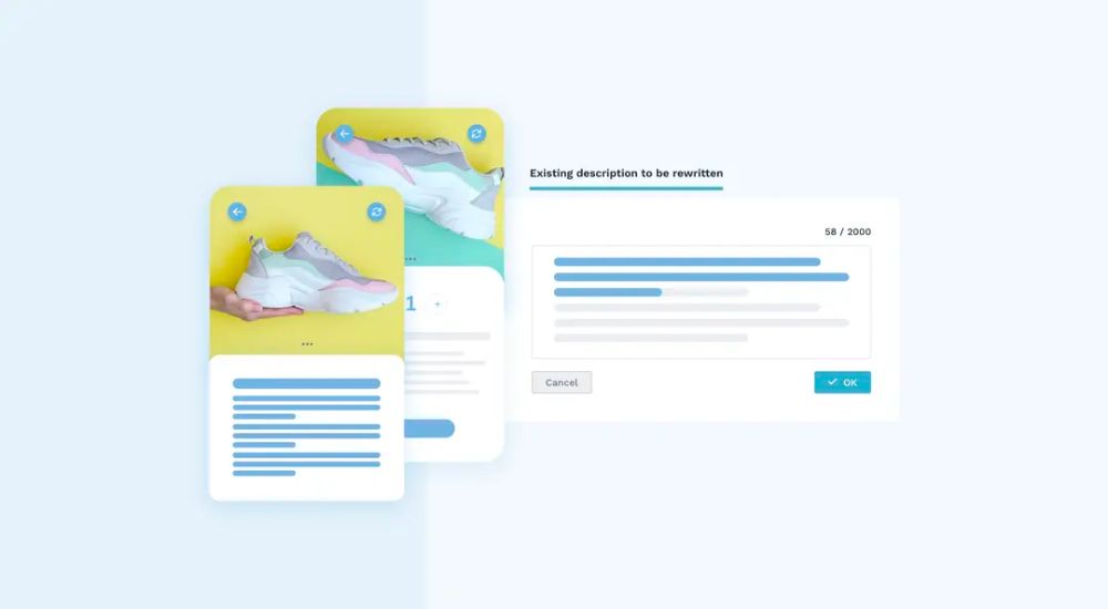 writing existing product descriptions ai