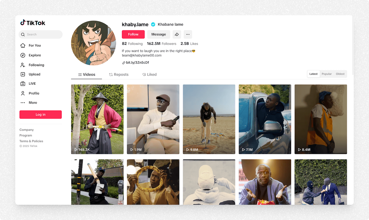 khaby lame on tiktok