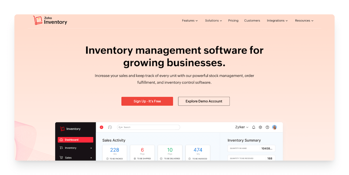 zoho inventory