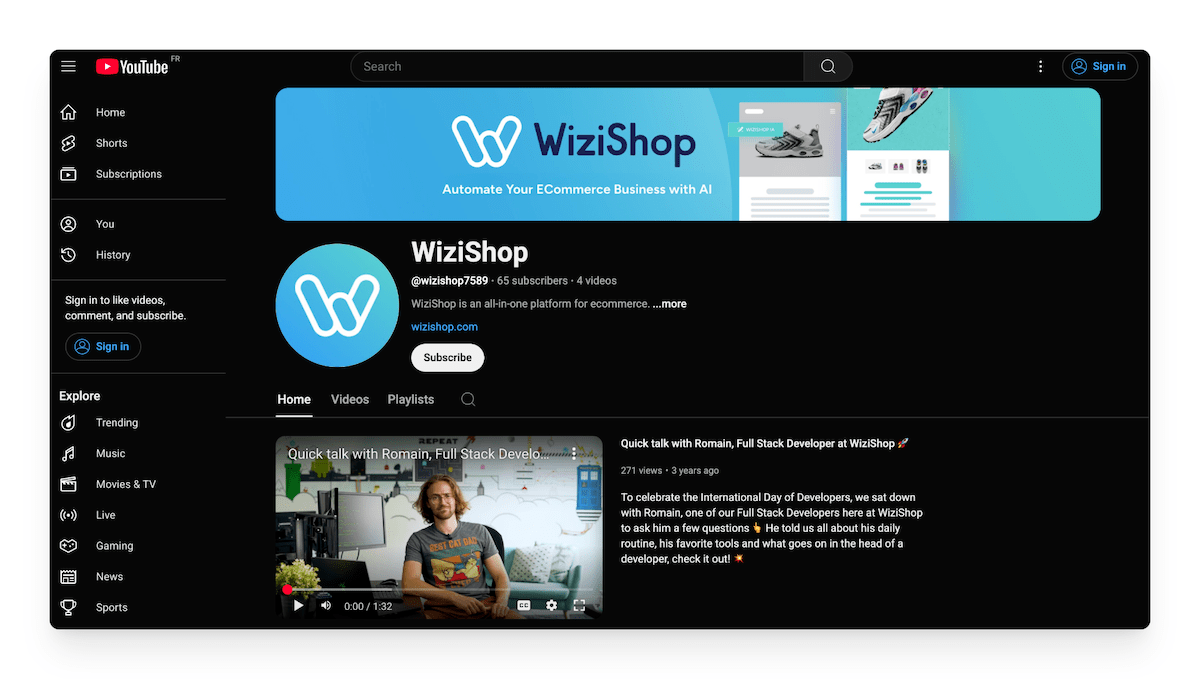 wizishop youtube channel