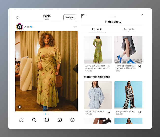 asos social shopping on instagram