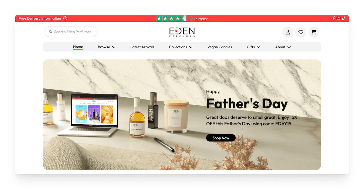 eden perfumes fathers day sale
