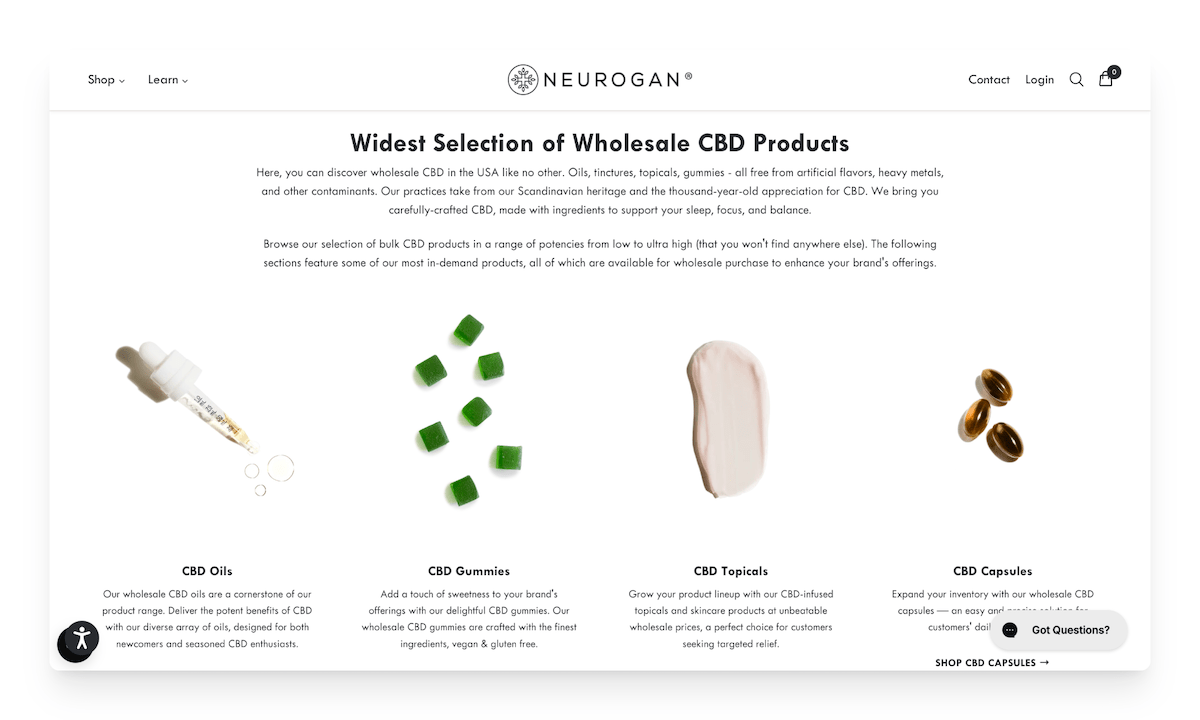 wholesale cbd supplier neurogan