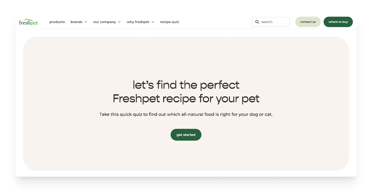 freshpet product quiz