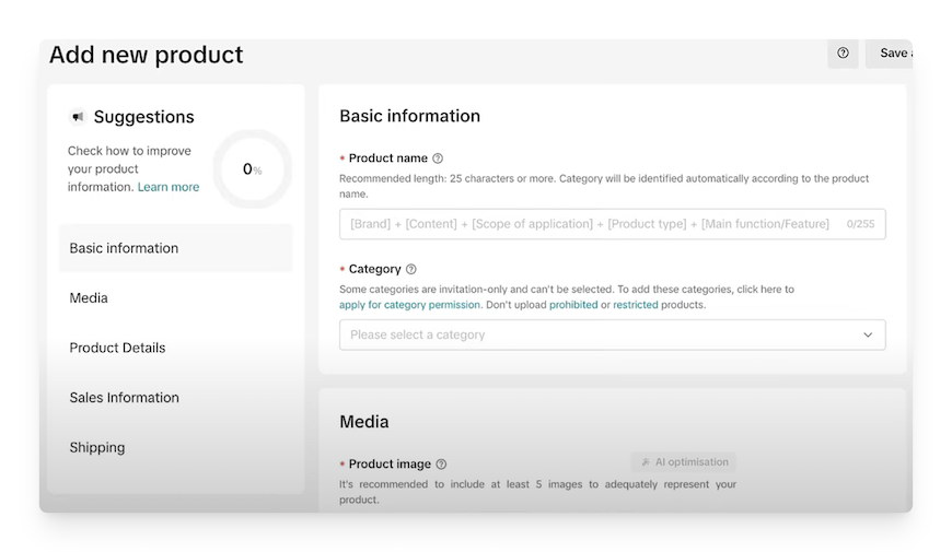 manual product upload on tiktok shop