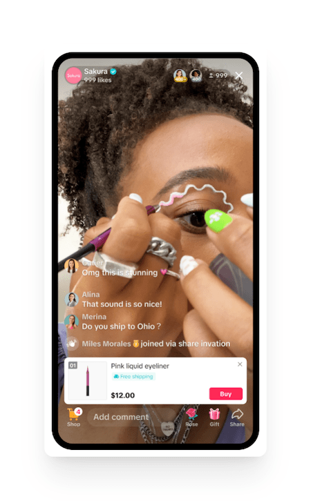 sakura cosmetics live shopping on tiktok shop