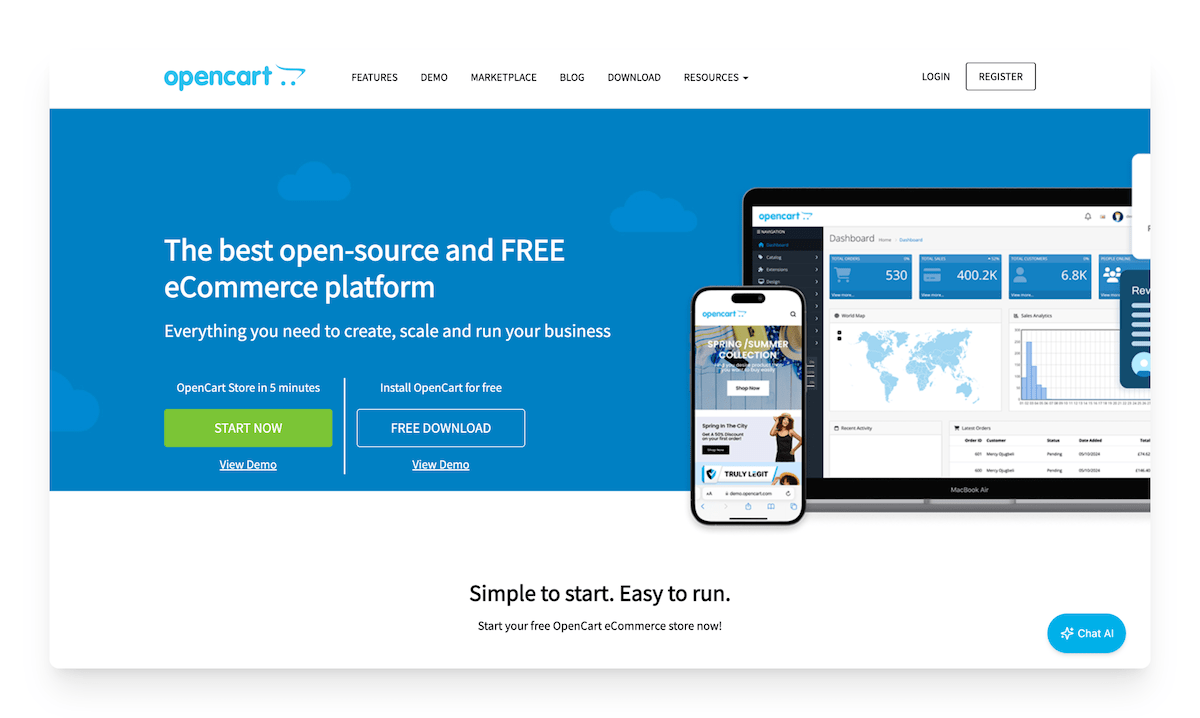 opencart ecommerce platform