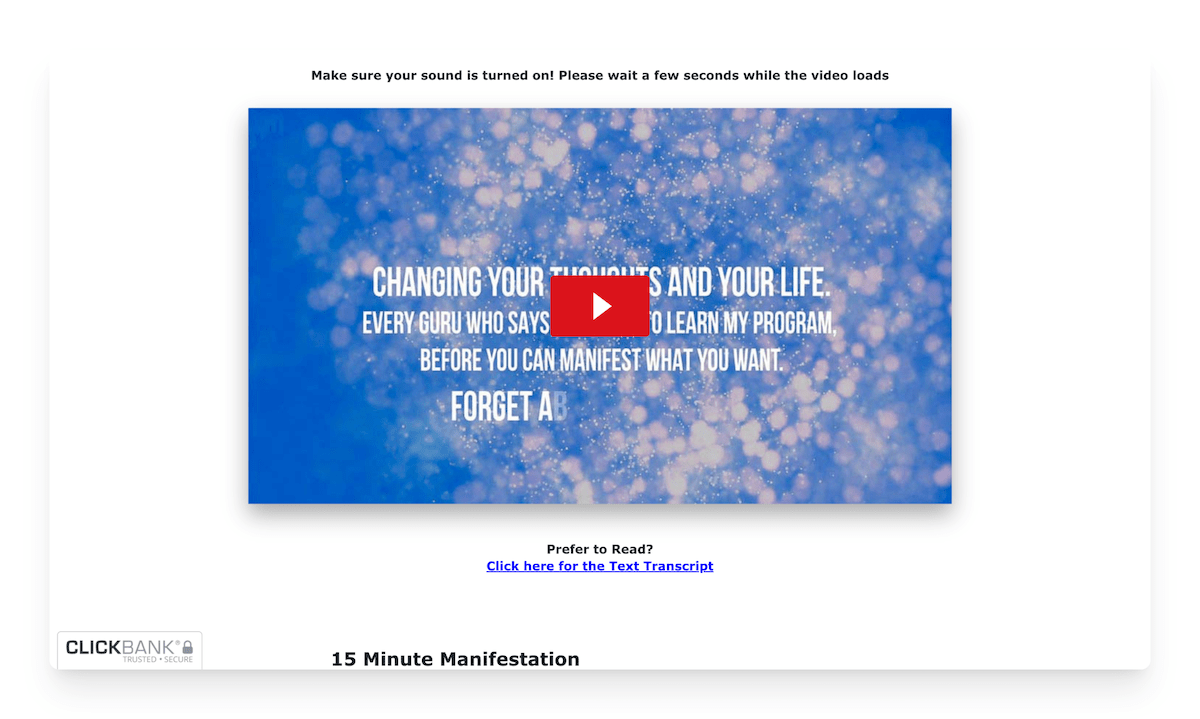 15 minute manifestation