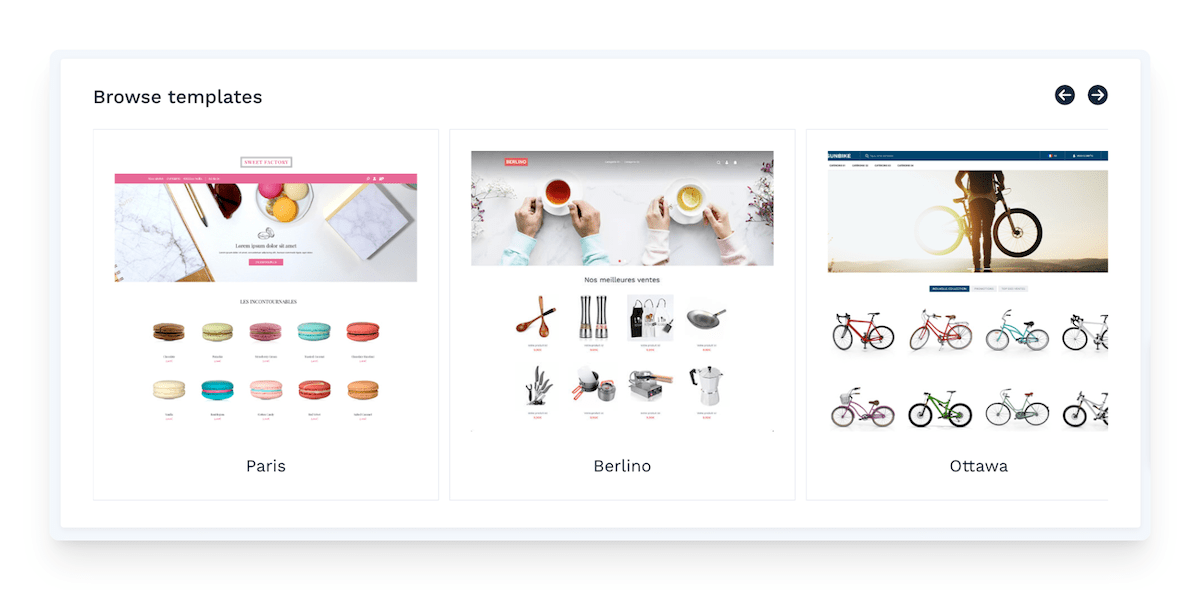 browse wizishop templates