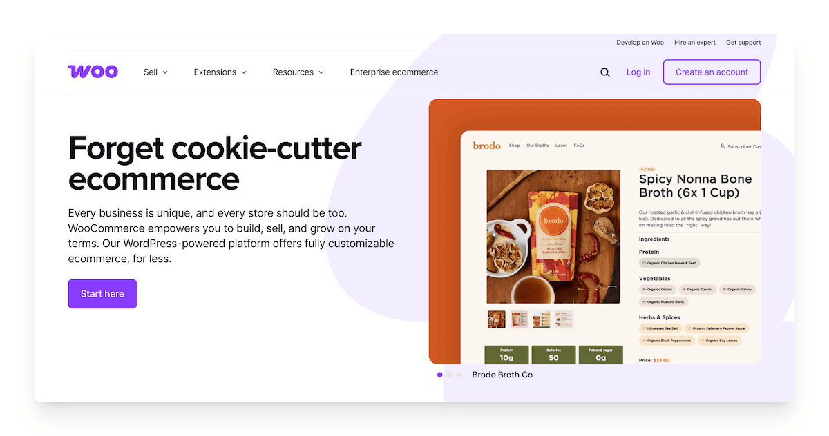 woocommerce ecommerce website builder