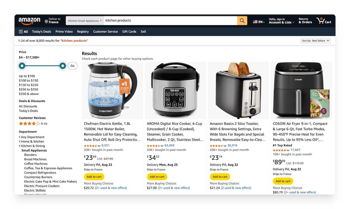 amazon kitchen small appliances