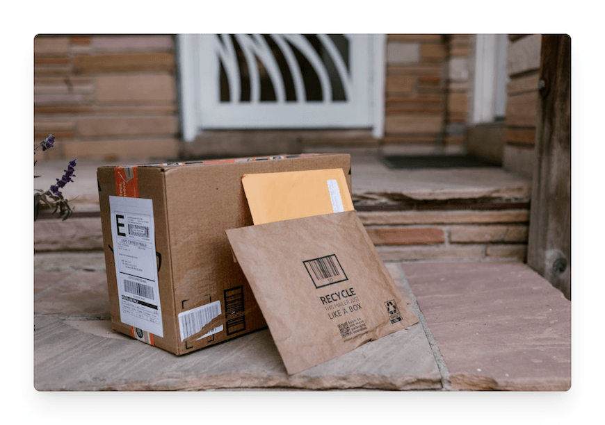 packages on porch