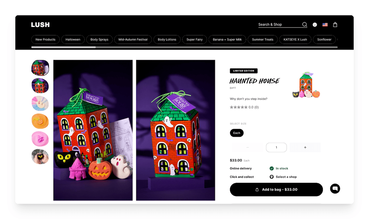 lush haunted house product bundle