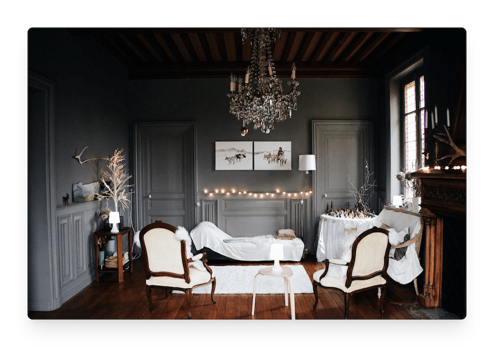 elegant living room and furniture