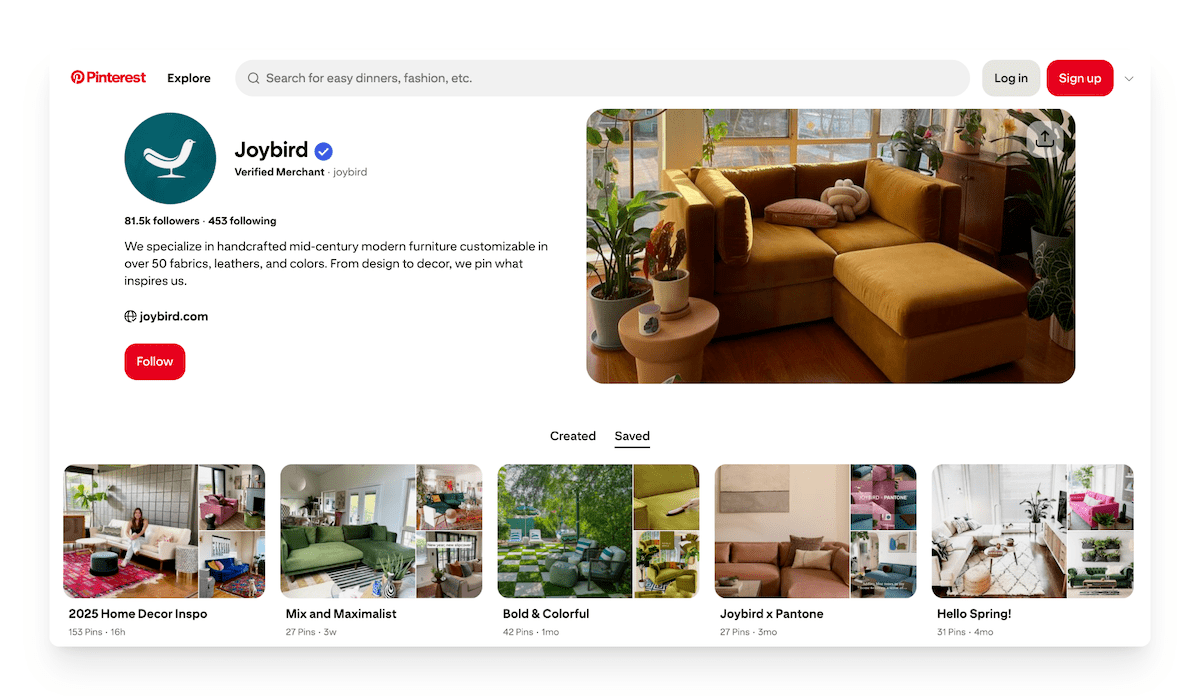 joybird pinterest