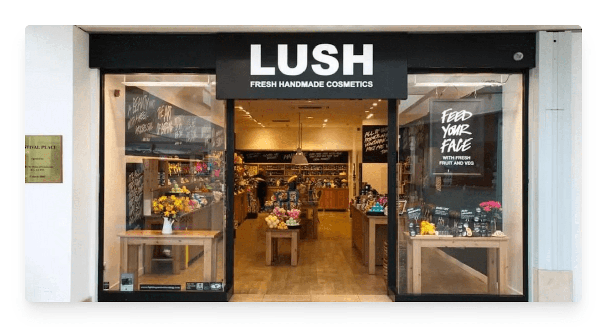lush storefront