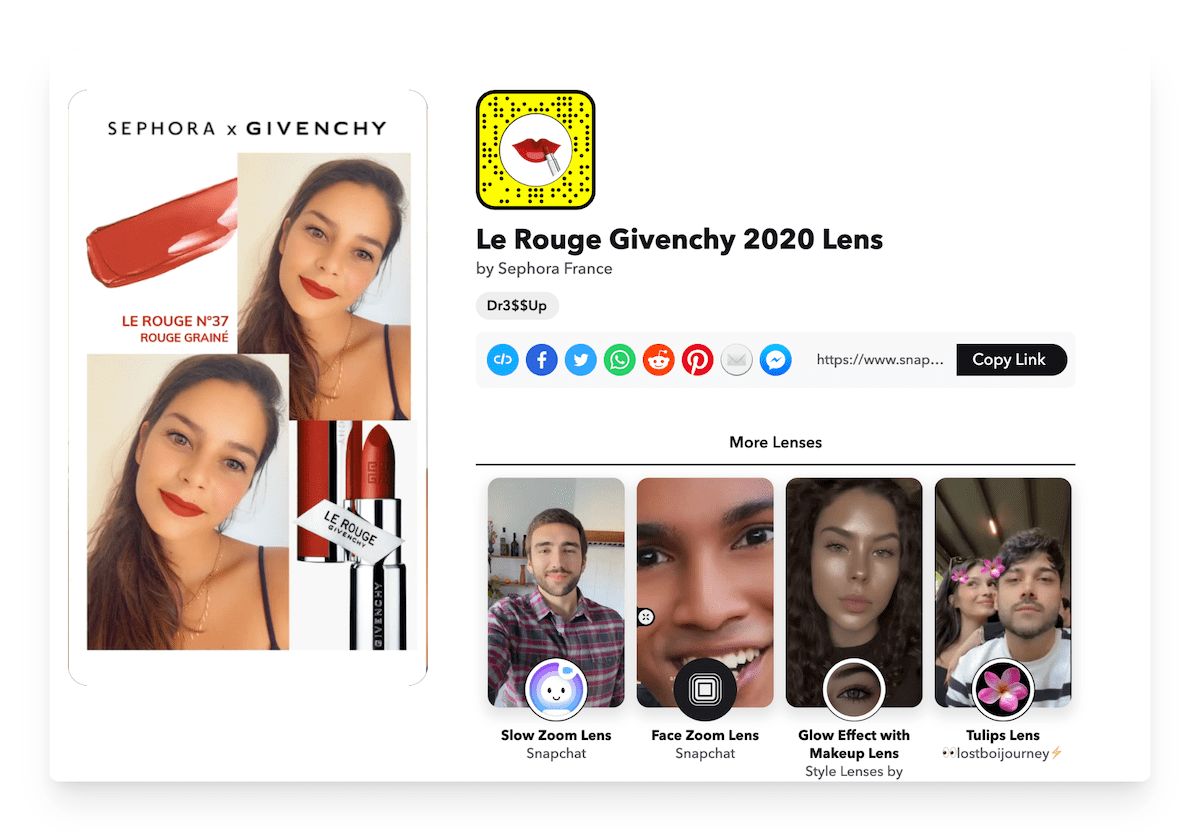 sephora snapchat lens