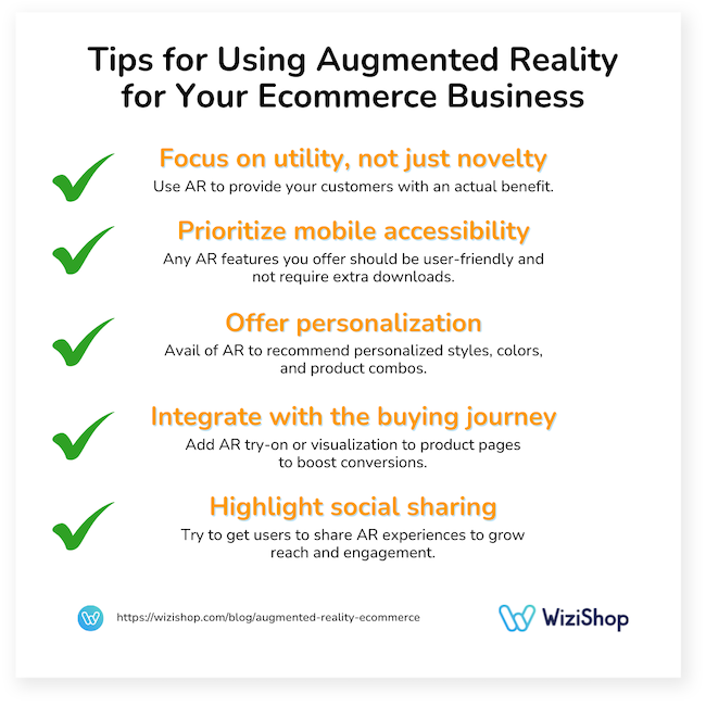 tips for using augmented reality for your ecommerce business