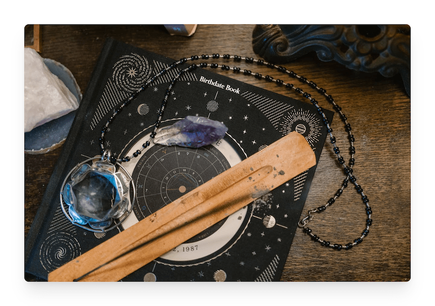 astrological tools and crystal