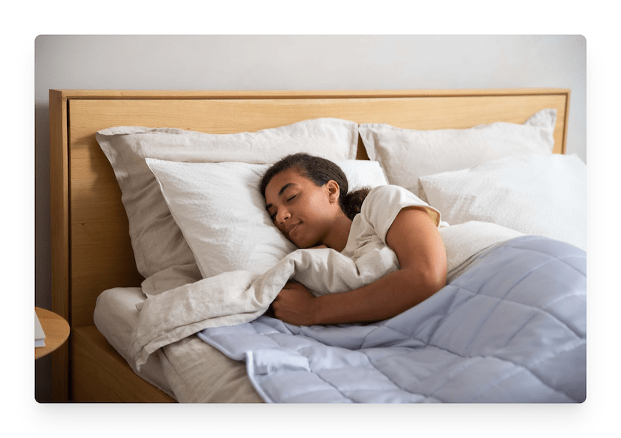 woman sleeping in bed