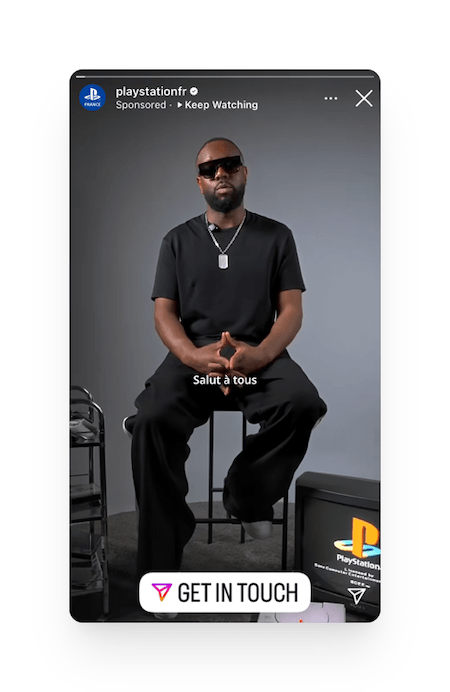 playstation ad on instagram