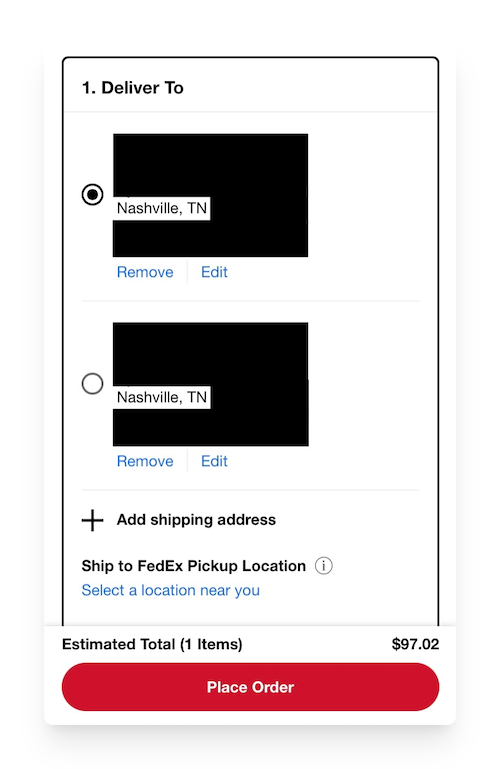sephora checkout