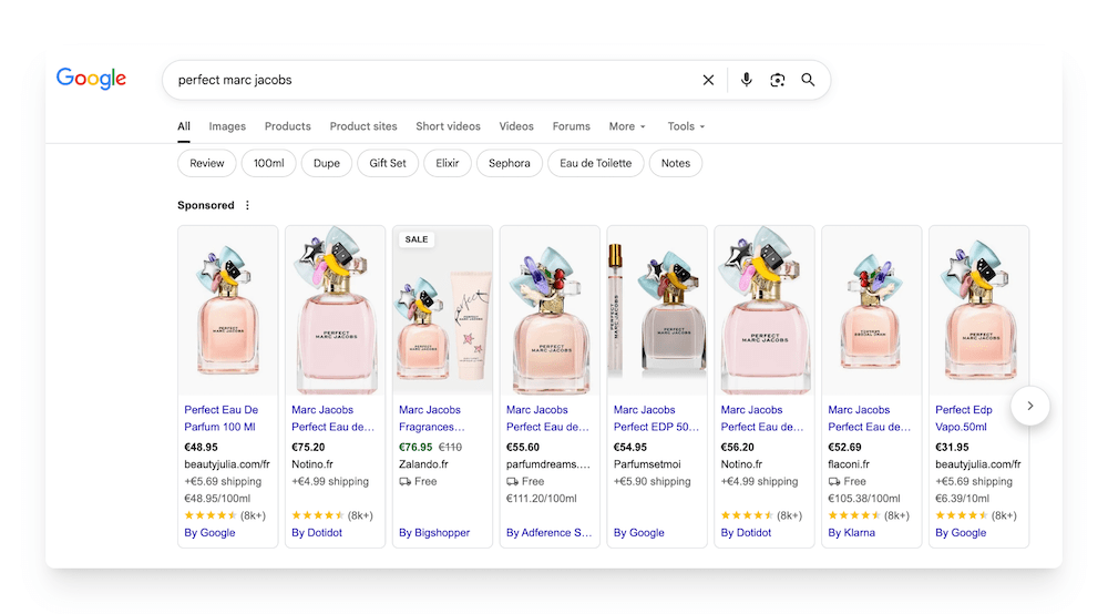 perfect by marc jacobs search results on google