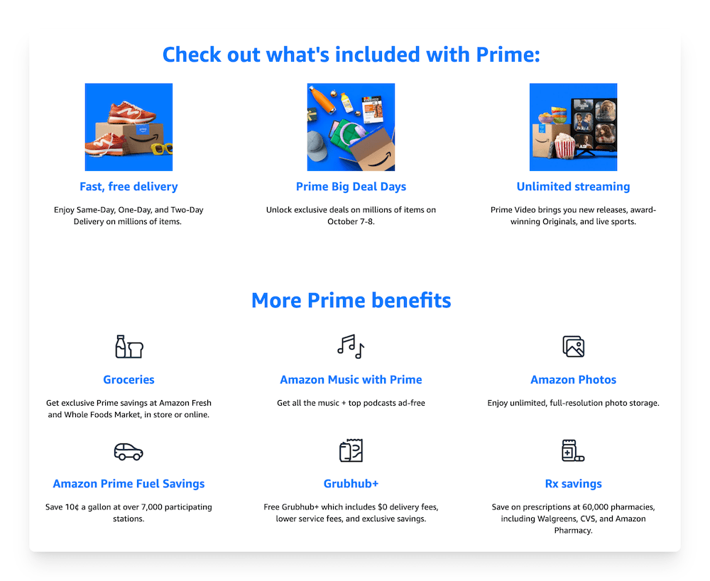 amazon prime benefits