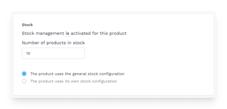 stock management in WiziShop back office