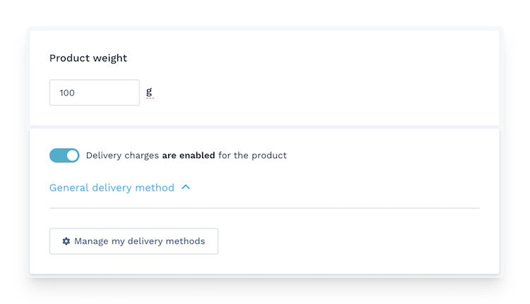 product weight in WiziShop back office
