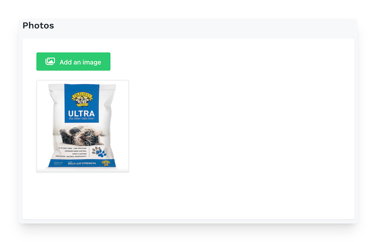 adding product photos in WiziShop back office