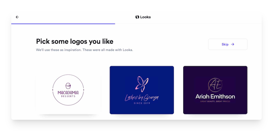Looka logo design