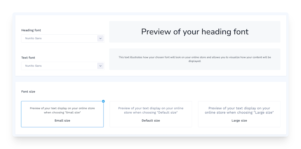 making font changes on WiziShop