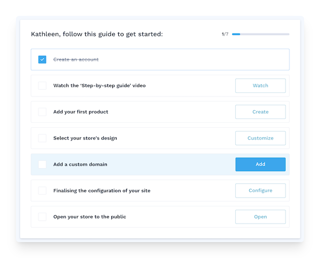 adding a custom domain on WiziShop