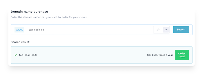 domain name is available
