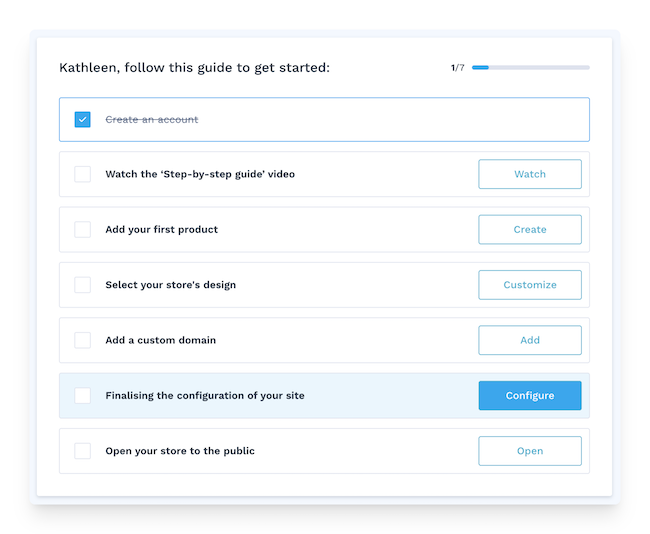 finalizing the configuration of your website