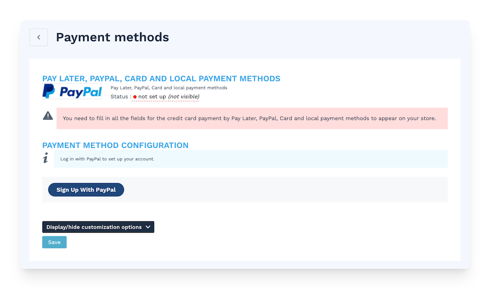 connecting your PayPal account to WiziShop