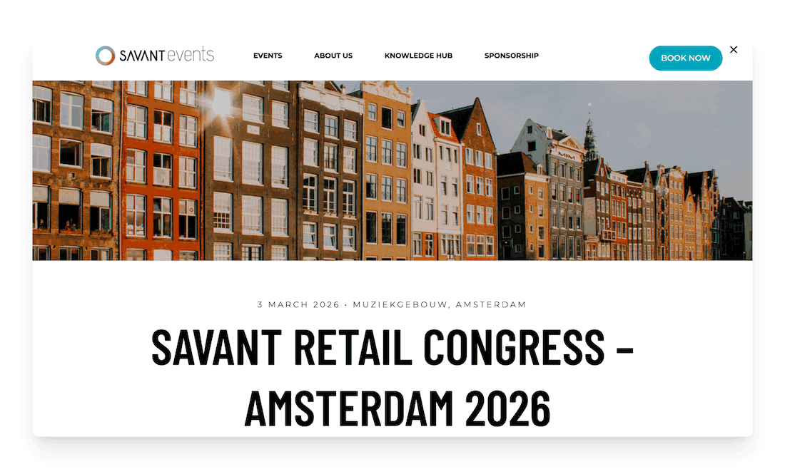 Savant Retail Congress Amsterdam 2026