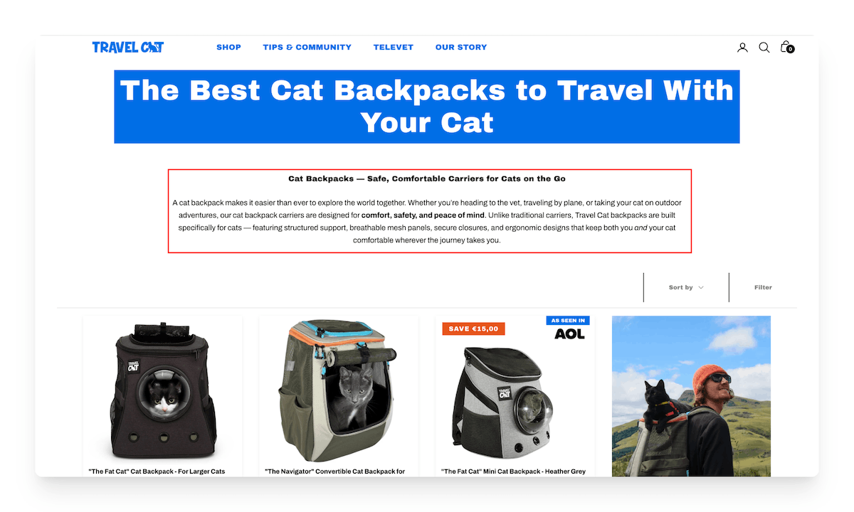 Travel Cat value proposition