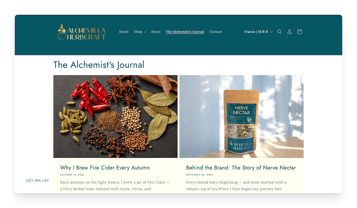 Alchemilla Herbcraft blog