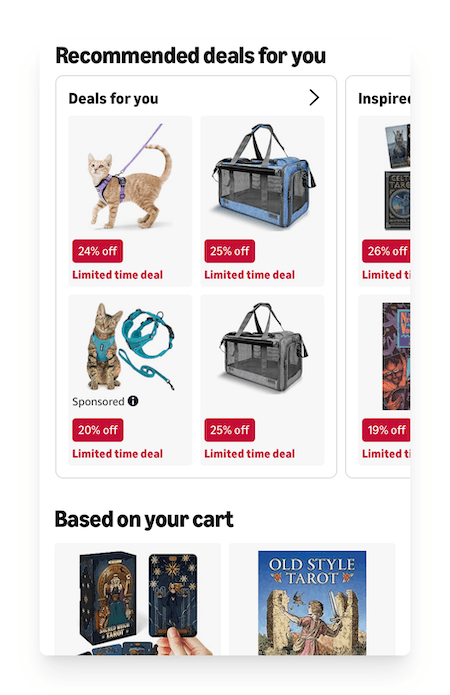 AI recommendations on Amazon