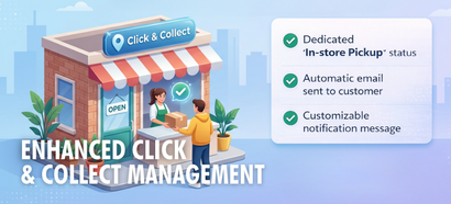 New order status: “In-Store Pickup”